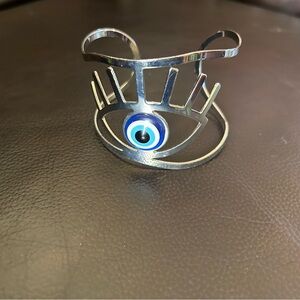 Silver Eye Design Bracelet